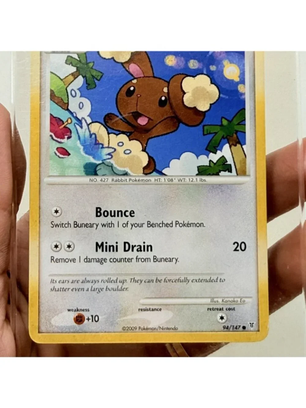 2009 Pokemon Card Buneary Lv.9 94/147 Platinum Supreme Victors Bounce Mini Drain